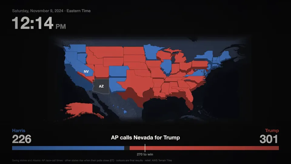 3D Election Night Map