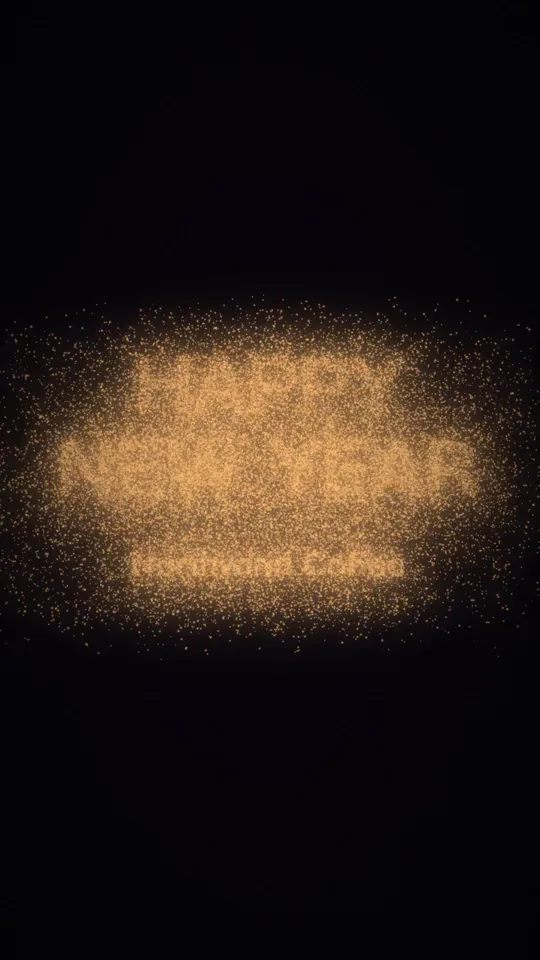 Particle New Year Greeting