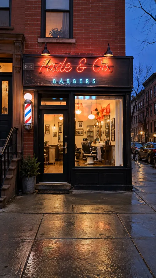Neon Sign on Your Shopfront Photo