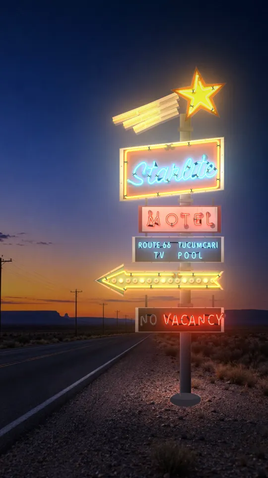 Retro Motel Neon Sign